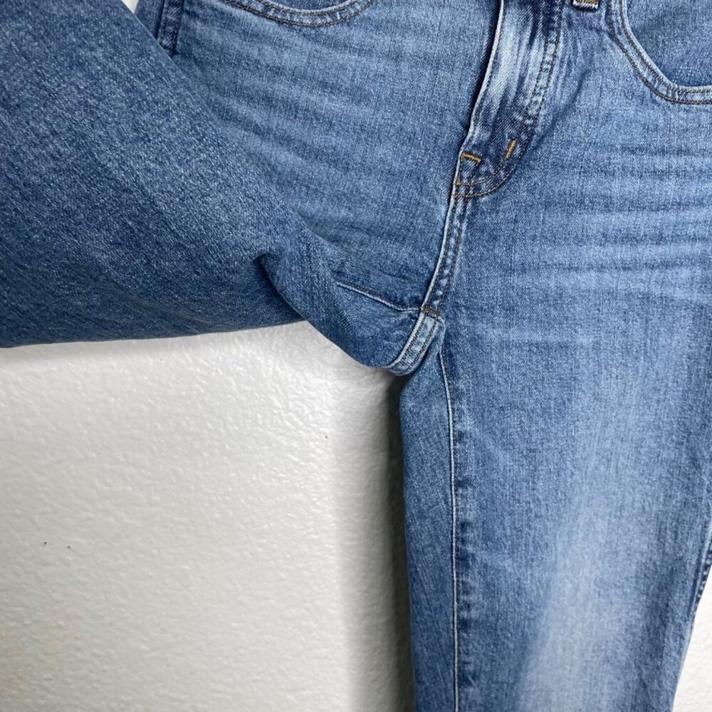 Madewell Cali Demi-Boot Jeans Size 25 Medium Wash Raw Hem High Rise Denim - Picture 13 of 16
